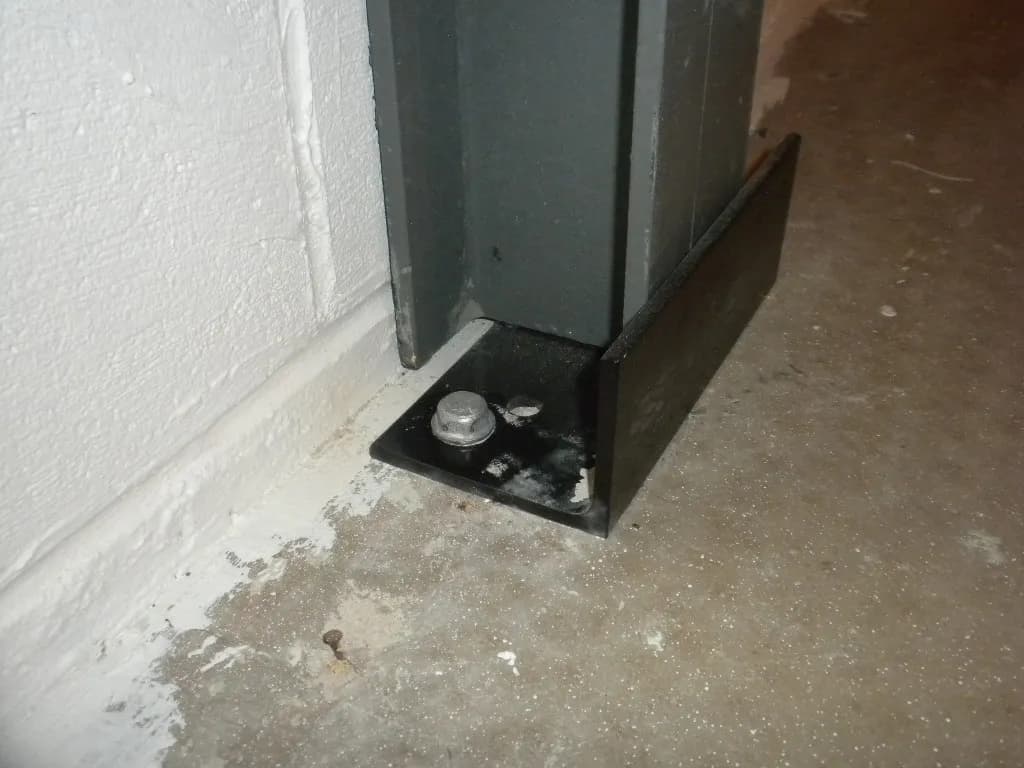 Force Bracket I-Beam wall brace system for severe foundation wall stabilization
