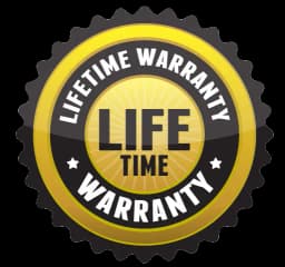 Lifetime transferable warranty badge